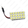 Picture of 1Set White 5050 3-Chips 18SMD Car LED Light Panel with T10/BA9S/Festoon Adapters Dome Bulb Lamp