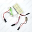 Picture of 1Set White 5050 3-Chips 18SMD Car LED Light Panel with T10/BA9S/Festoon Adapters Dome Bulb Lamp