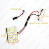 Picture of White Car 24SMD 5050 3-Chips LED Panel Dome Light with T10/BA9S/Festoon Adapters Dome Bulbs