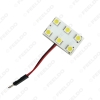 Picture of White 6SMD 5050 3-Chips Car LED Light Panel with T10/BA9S/Festoon Adapters Dome Bulb Lamp