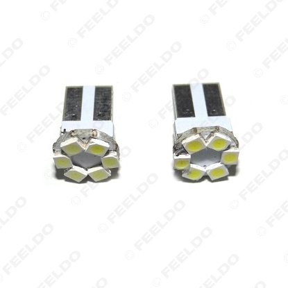 Picture of 1 pcs White T10 6LED 1206 SMD  Wedge Light Bulbs 168 194