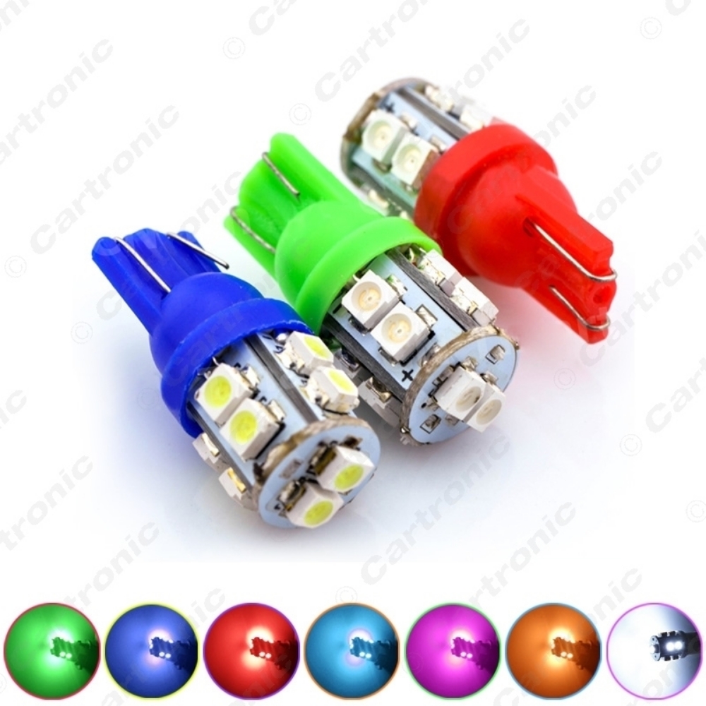 Picture of Bright T10 Wedge 168 194 W5W Car LED Light Bulbs 1210 10SMD 12V 7 Colors