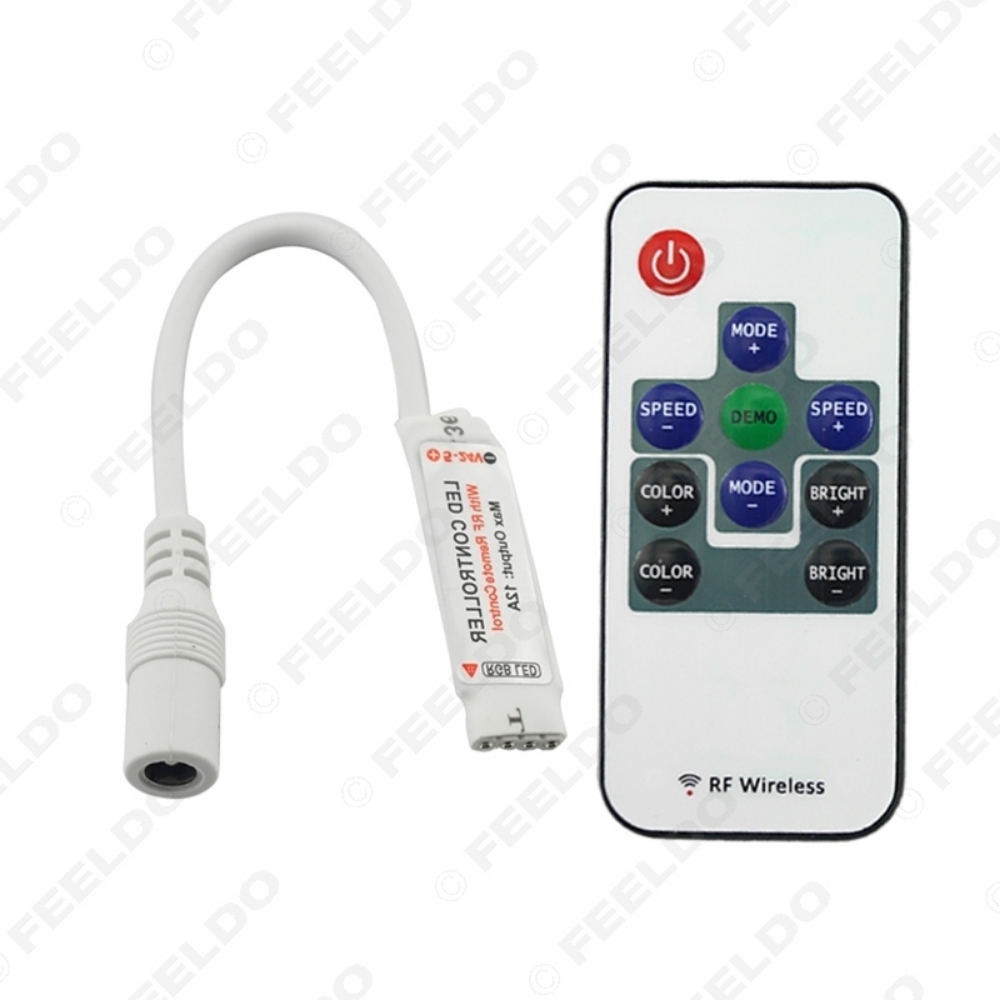 Picture of Car Mini RF RGB Controller Wireless LED Light Remote Controller for RGB 5050/3528 LED Lights Strips