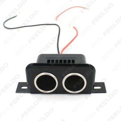 Picture of 12V Car Motorbike Tractor Boat Cigarette Lighter Double Socket Plug