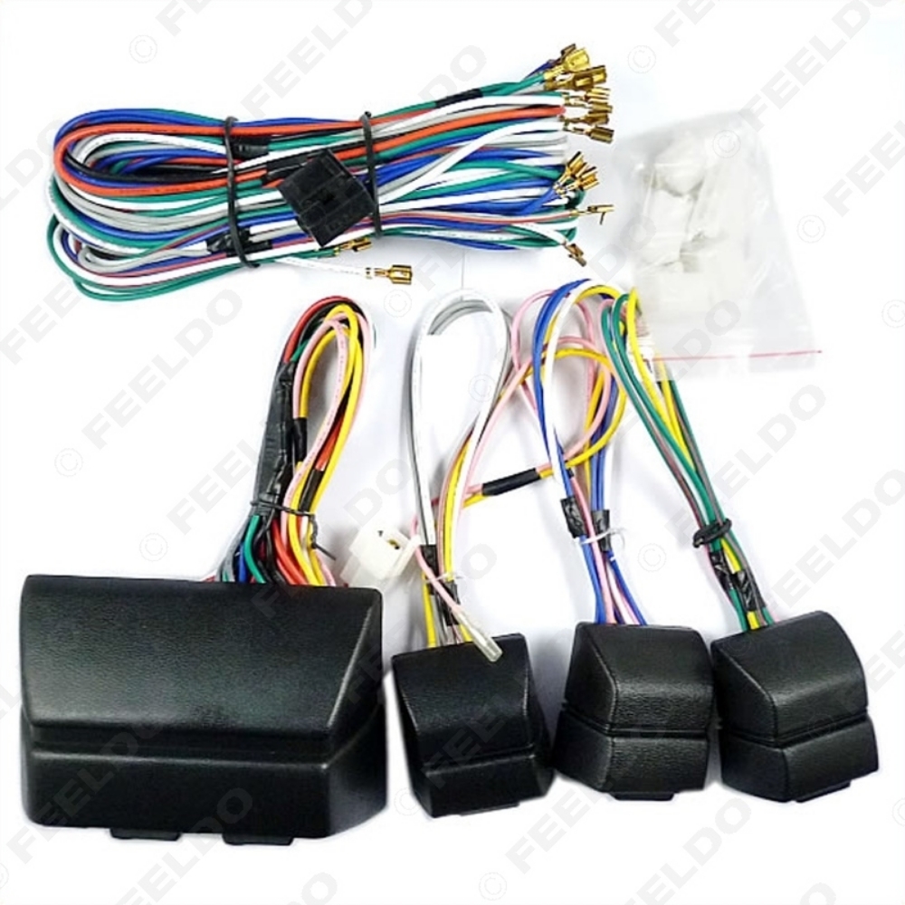 Picture of Universal Car Power Window 8PCs Switches With Holder And Wire Harness