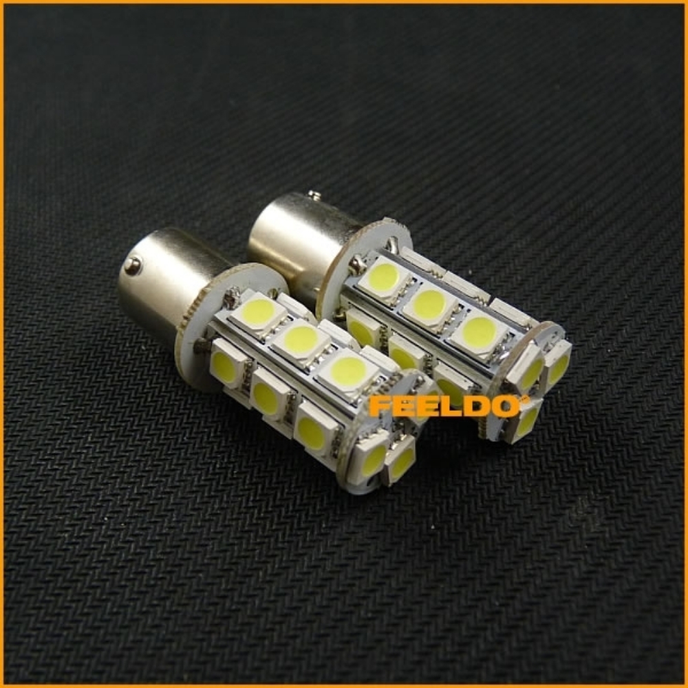 Picture of 1pcs Pure White Car 1156 BA15S 18SMD 5050 Light LED Lamp Turn Signal Lights