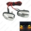 Picture of 1pair Car Universal Chrome Hood Windshield Washer Jet Nozzle Spray With LED Light 6 Colors for Choice