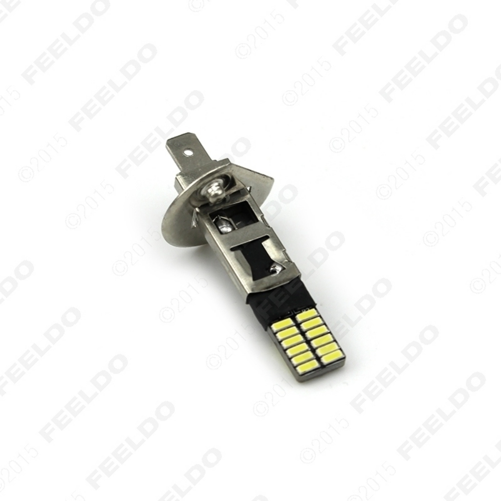 Picture of 1pcs White H1 24SMD 4014 Chip 24LED Error-Free Canbus Car Front LED Fog Light LED Headlight