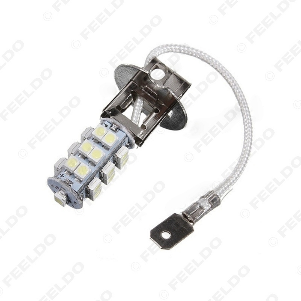 Picture of 1pcs White H3 3W 25Leds 3528-SMD LED Car Xenon Fog Headlight Head Lamp Bulb