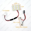 Picture of White 9SMD 5050 3-Chips Car LED Light Dome Panel with T10/BA9S/Festoon Adapters Bulb Lamps