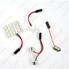 Picture of White 9SMD 5050 3-Chips Car LED Light Dome Panel with T10/BA9S/Festoon Adapters Bulb Lamps