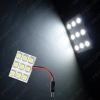 Picture of White 9SMD 5050 3-Chips Car LED Light Dome Panel with T10/BA9S/Festoon Adapters Bulb Lamps