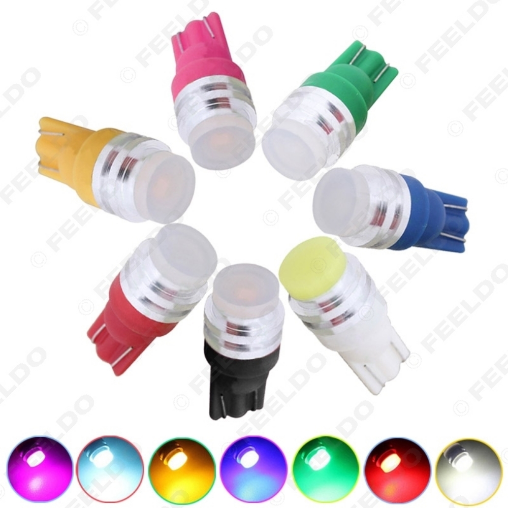 Picture of 1pcs High power T10 W5W 1W COB Flood Ceramic Interior Car LED Light Lamp White/Blue/Red/Green/Yellow