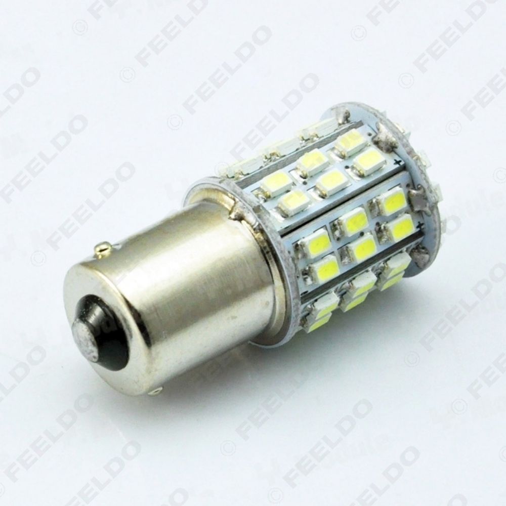 Picture of 1pcs White Auto T20 T25 1156 BA15S 1206SMD 64Leds Car Tail Brake Turn Signal Light Bulb