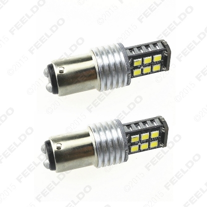 Picture of 1pcs 12V/24V DC Car/Truck 1157 BAY15D 15SMD 2835-Chip Turn Parking LED Headlight Lamp Bulbs