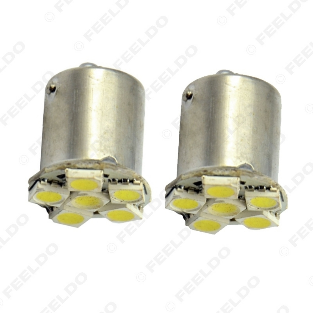 Picture of 1pcs White 1157 BAY15D 6SMD 5050 Turn Parking Reverse Brake Car LED Light Bulb Lamp