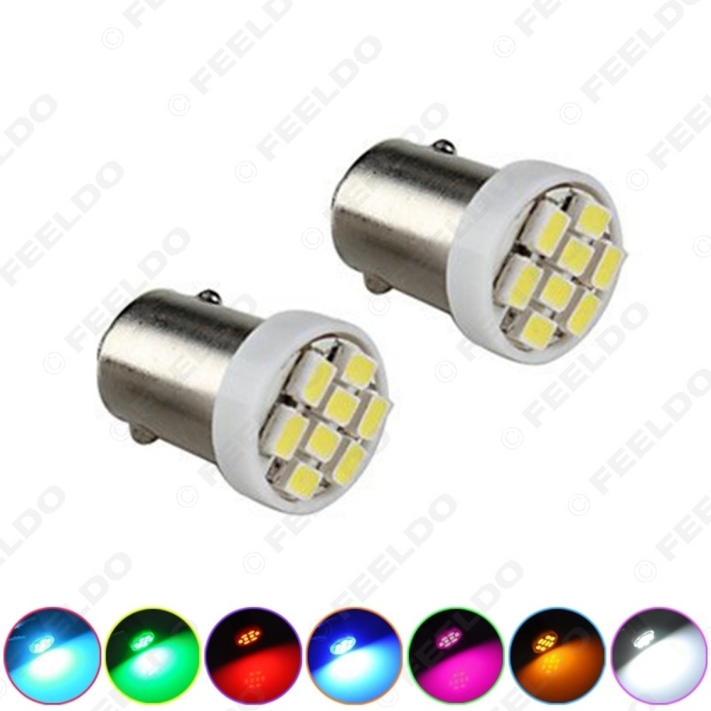 Picture of 1pcs 7-Color T4W BA9S 8-LED 1206SMD Interior Car LED Light Reading Dome Lamps Marker Light DC12V