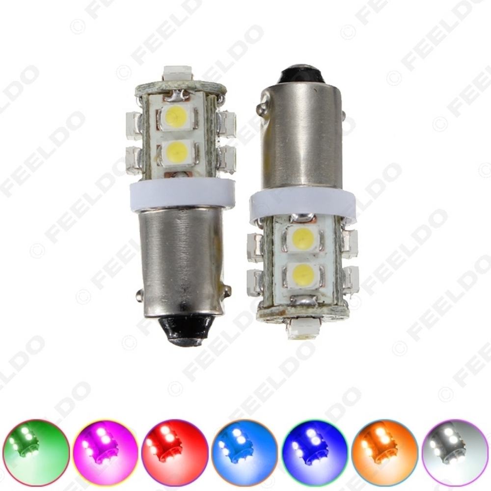 Picture of 1pcs BA9S T4W W5W 1210/3528 10SMD Interior Car LED Light License Plate LED Lamp 7-Color