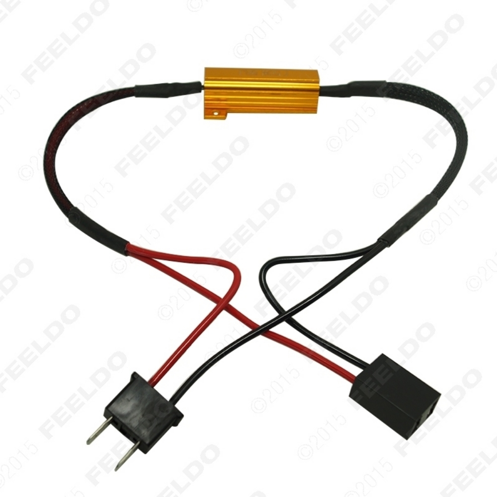 Picture of H7 Headlight Load Resistor Fog Lamps Decoder LED Canbus Connection Resistance Line LED Fog Lights Resistor