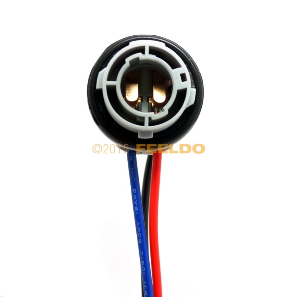 Picture of Car 1157 BAY15D LED Bulbs Brake Signal Lights Socket Harness Plugs