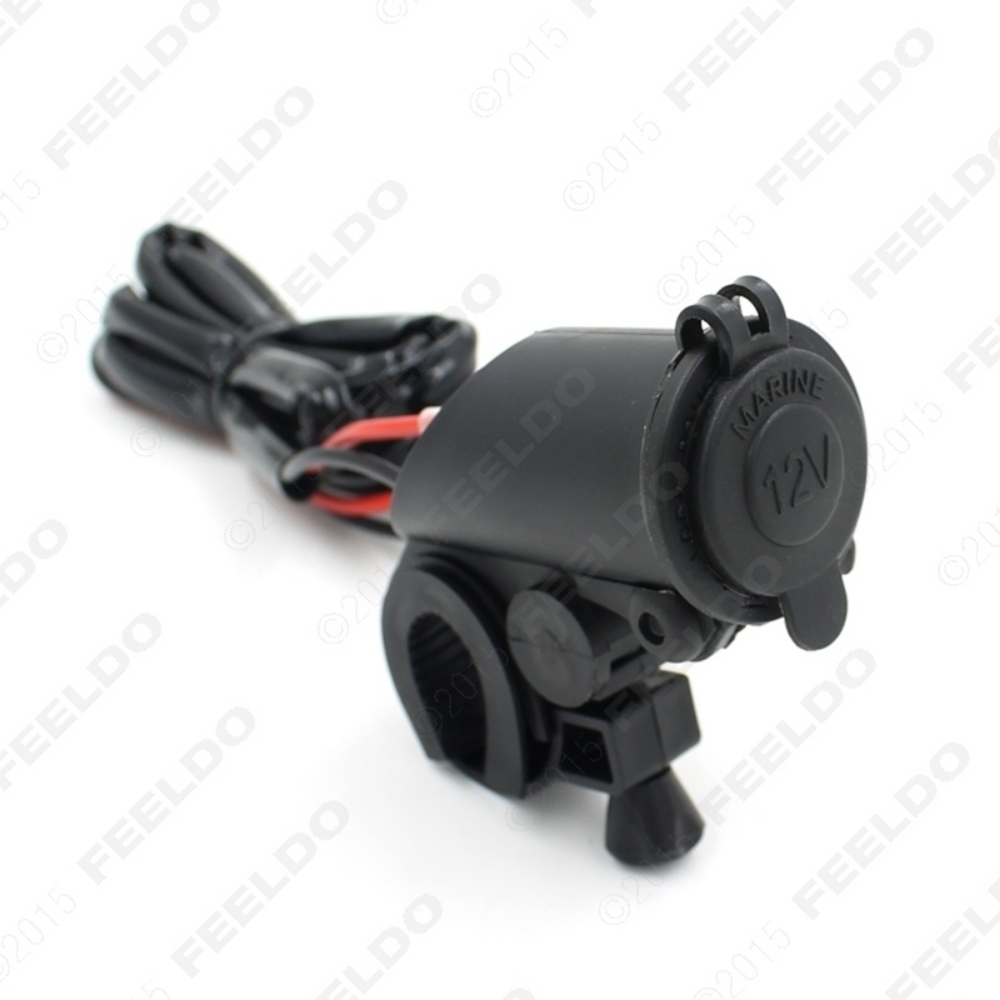 Picture of 1pcs 12V MOUNTED Motorcycle Handlebar Cigarette Power Socket CHAU01