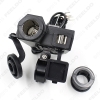 Picture of 1pcs Intelligent waterproof 5 V / 2.1A Dual USB output motorcycle handlebar clamp Power Adapter Charger with USB charging socket cigarette