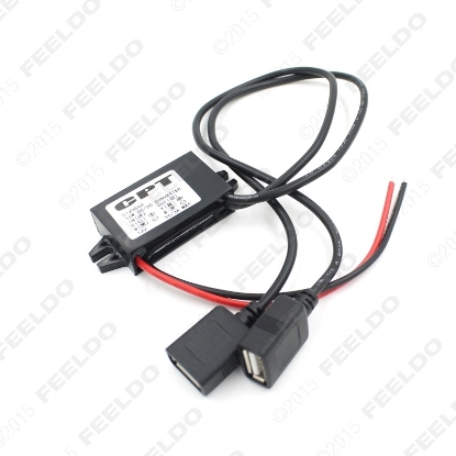 Picture of DC Converter 12V to 5V 3A Double 2 USB to Auto Power Regulator Voltage Step Down