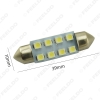 Picture of 1pcs White 31mm/36mm/39mm/41mm 1210/3528 8SMD Car Interior Light Festoon Dome LED Bulb