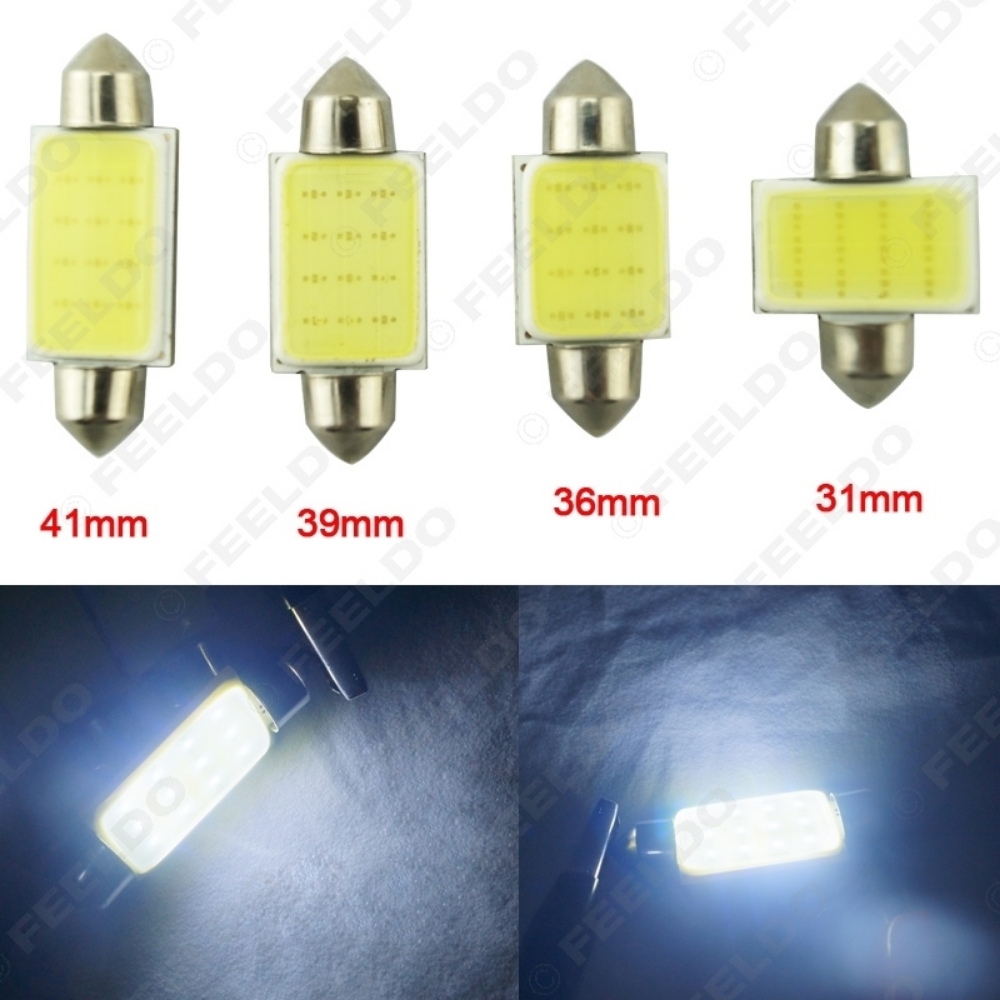 Picture of 1PC White 31mm/36mm/39mm/41mm COB 12SMD 12LED 1.5W Car Festoon LED Bulb Interior Dome Light