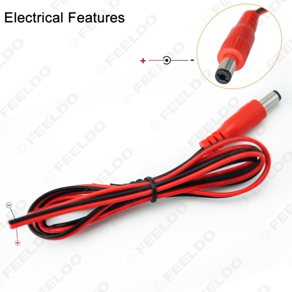 Picture of 5.5mm/2.1mm DC adapter plug coaxial/concentric/barrel/tip power connector cable wire