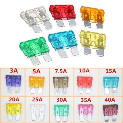Picture of Middle Size Zinc Alloy Car Auto Motorcycle Boat Blade Fuse(3A~40A) For Choice