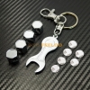 Picture of Car Chrome Zinc Alloy Tyre Valve Caps  Wrench Keychain  Mix Order