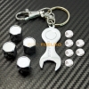 Picture of Car Chrome Zinc Alloy Tyre Valve Caps  Wrench Keychain  Mix Order