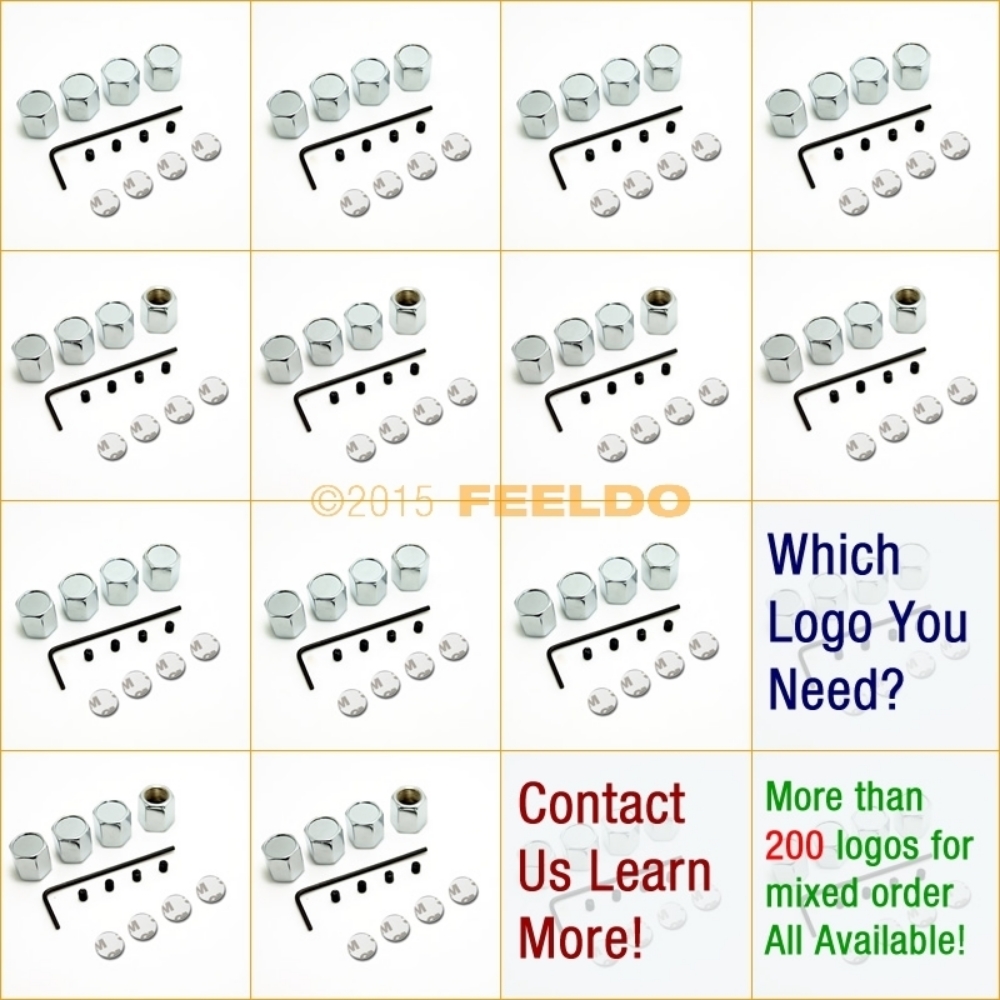 Picture of 200-LOGOs 4PCs/Set New Caps Anti-Theft Locking Tire air valve caps For Mixed Order