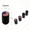 Picture of 4pcs/set Car Universal Black Dull Polish Aluminium Alloy Tire Valve Cap For Wholesale Mixed Logos Order