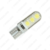 Picture of 1pcs T10 194 501 W5W 5050 6SMD Car Silicone LED Side Dome Map Light Wedge Lamp 7-Color