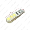 Picture of 1pcs T10 194 501 W5W 5050 6SMD Car Silicone LED Side Dome Map Light Wedge Lamp 7-Color