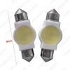 Picture of 1pc White 31mm/36mm/39mm/41mm Car COB 2W Ceramic Body Casing Festoon Dome Light C5W Light Bulbs Foof Light