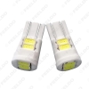 Picture of 1pc DC12V White T10 194 168 6SMD 5730 Chip Wedge Ceramics Light Car LED Door Light Bulbs Marker Lamps