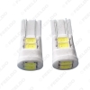 Picture of 1pc DC12V White T10 194 168 6SMD 5730 Chip Wedge Ceramics Light Car LED Door Light Bulbs Marker Lamps