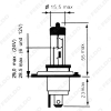 Picture of 1PC Car 100W 12V White Fog Lights Halogen Bulb Car Headlights Lamp Car Light Source Parking 5000K