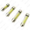 Picture of 1PC White Car Interior Glass Lens Case C5W Festoon Dome COB 12 Chips LED Light 31/36/39/41mm Reading Light DC12V