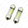 Picture of 1PC White Car Interior Glass Lens Case C5W Festoon Dome COB 12 Chips LED Light 31/36/39/41mm Reading Light DC12V
