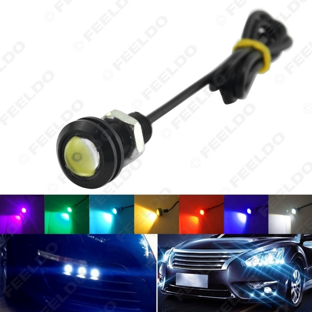 Picture of 3W Lens Ultra-thin 18mm Car LED Eagle Eye Tail light Backup Rear Lamp DRL Light 7 Colors