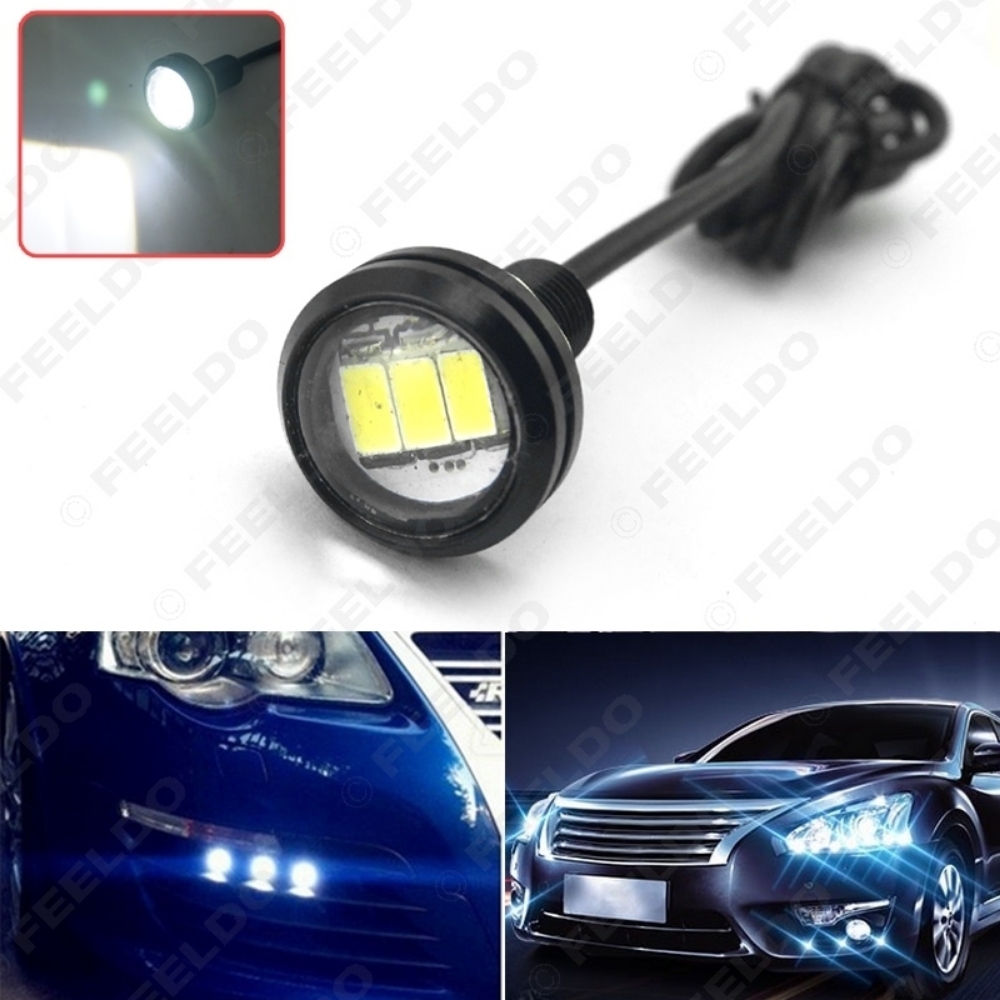 Picture of 1pc White Car 3W 23mm Lens Ultra-thin 5630 3SMD LED Eagle Eye Tail light Backup Rear Lamp DRL Light