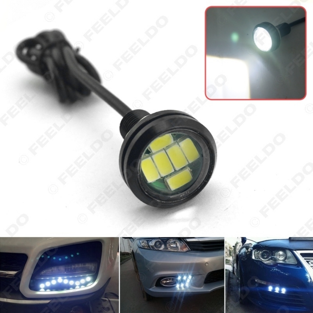 Picture of White 4W 23mm Lens Ultra-thin 5630 6SMD LED Eagle Eye Tail light Backup Rear Lamp DRL Light