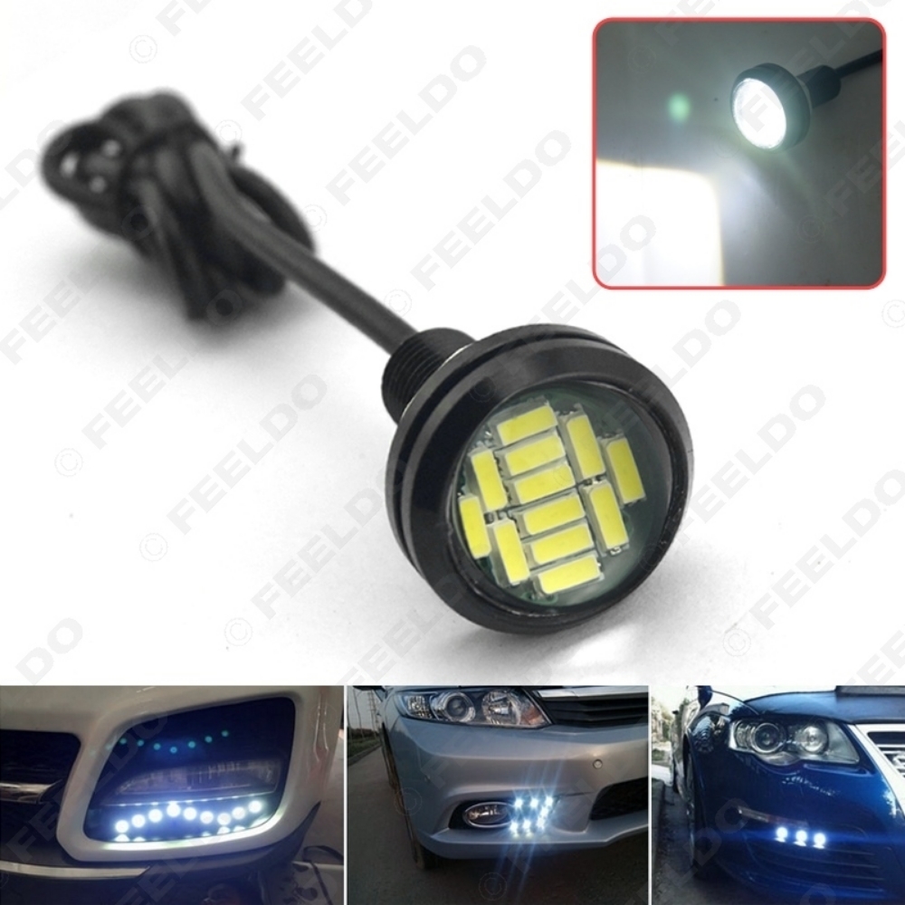 Picture of White 4W 23mm Lens Ultra-thin 3014 12SMD Car LED Eagle Eye Tail light Backup Rear Lamp DRL Light