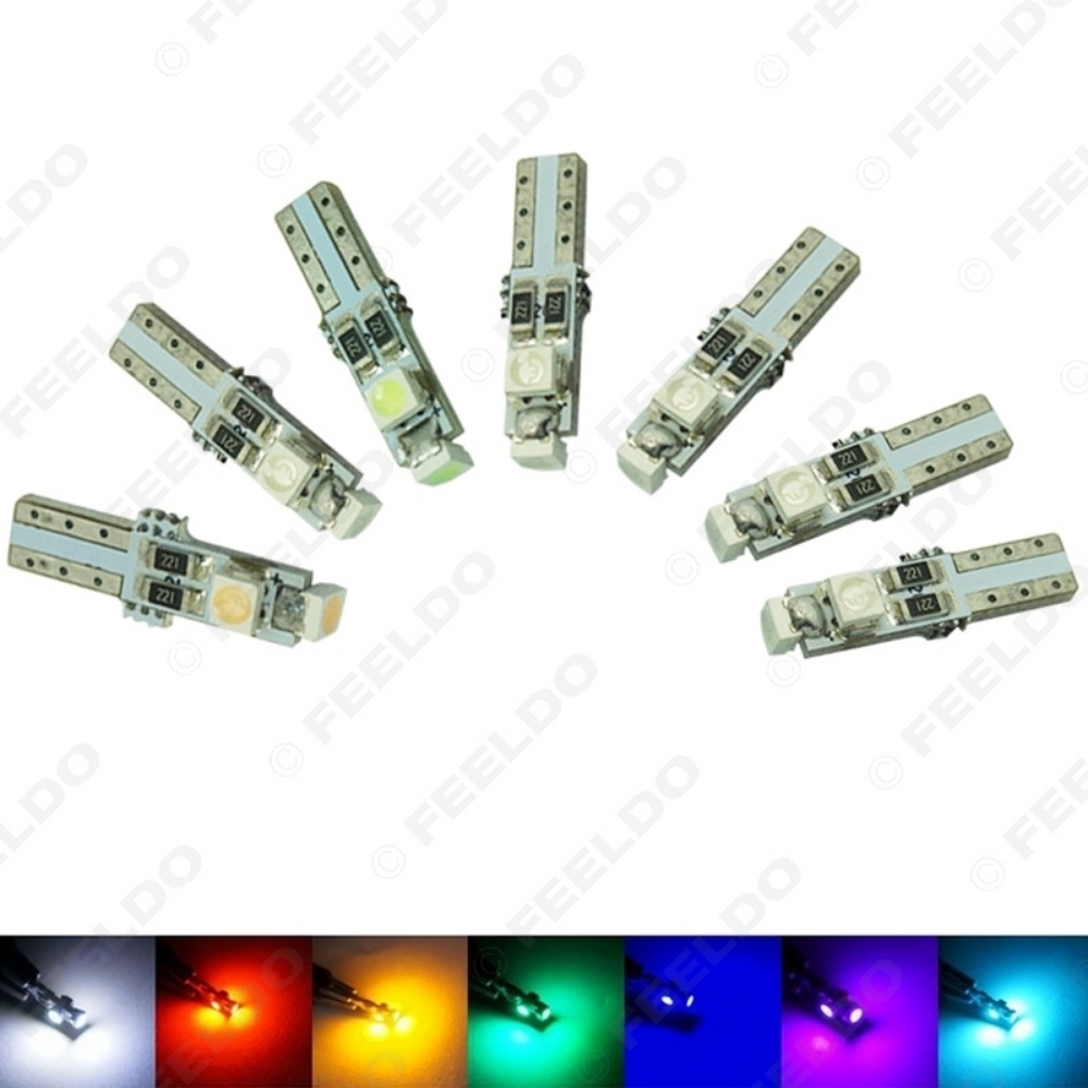 Picture of 1pcs DC12V Car T5 74 17 0.5W 3SMD 1210/3528 Canbus Error Free LED Light Bulb 7-Color