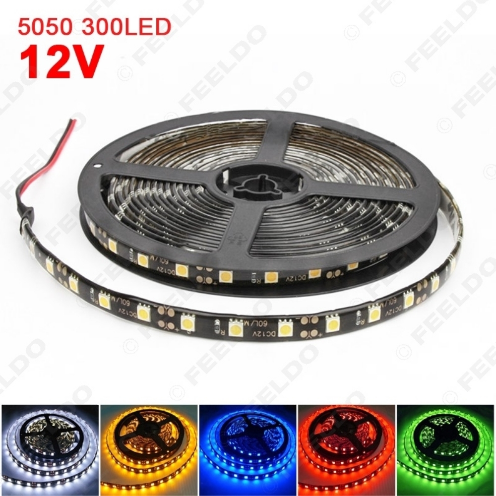 Picture of Car Waterproof 12V 500cm 5m 5050SMD 300 Leds Decoration LED Strip Light DRL Light 5-Color