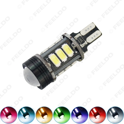 Picture of 1pcs 7-Color T15 5730SMD 12LED + 1.5W 9W Wedge Car LED Light Canbus No-Error LED Bulbs With Lens